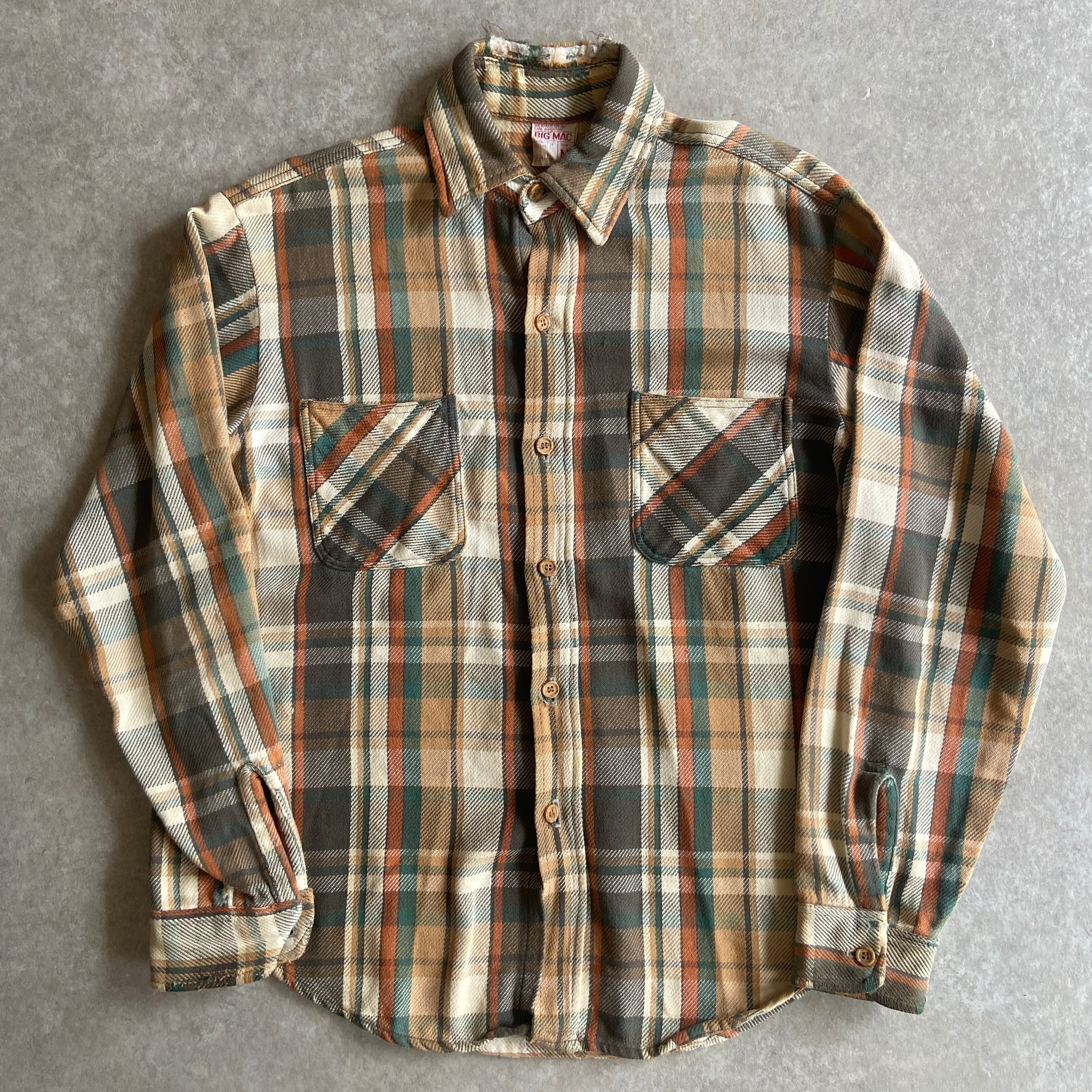 1970s BIC MAC Flannel Shirt M
