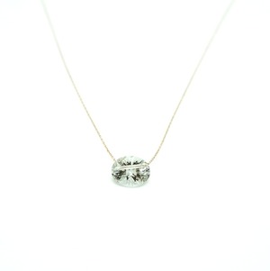 Holey stone Conecave Necklace Green amethyst - K18YG