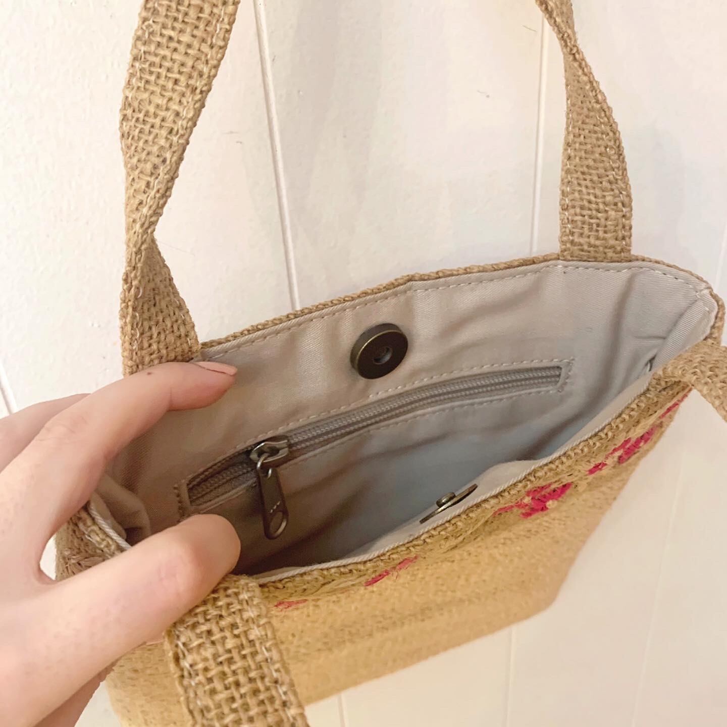 mini square basket bag