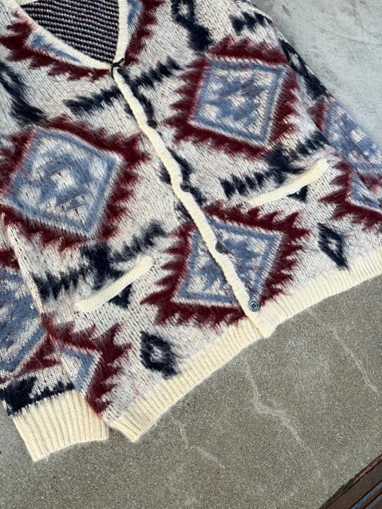 UNIVERD72 / モヘアタッチ起毛カーディガン / カーディガン / ネイティブ柄 / OFF WHITE - 3