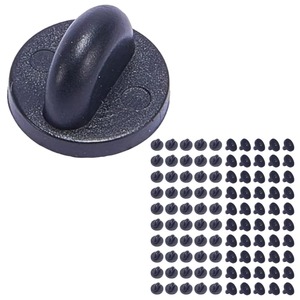 【在庫のみ】[シャンディニー] ピンバッジ 留め具 ゴム製 ピンズ用ピンバッジ留め具 固定 ホールド 回転防止 ゴムタイプ 100個