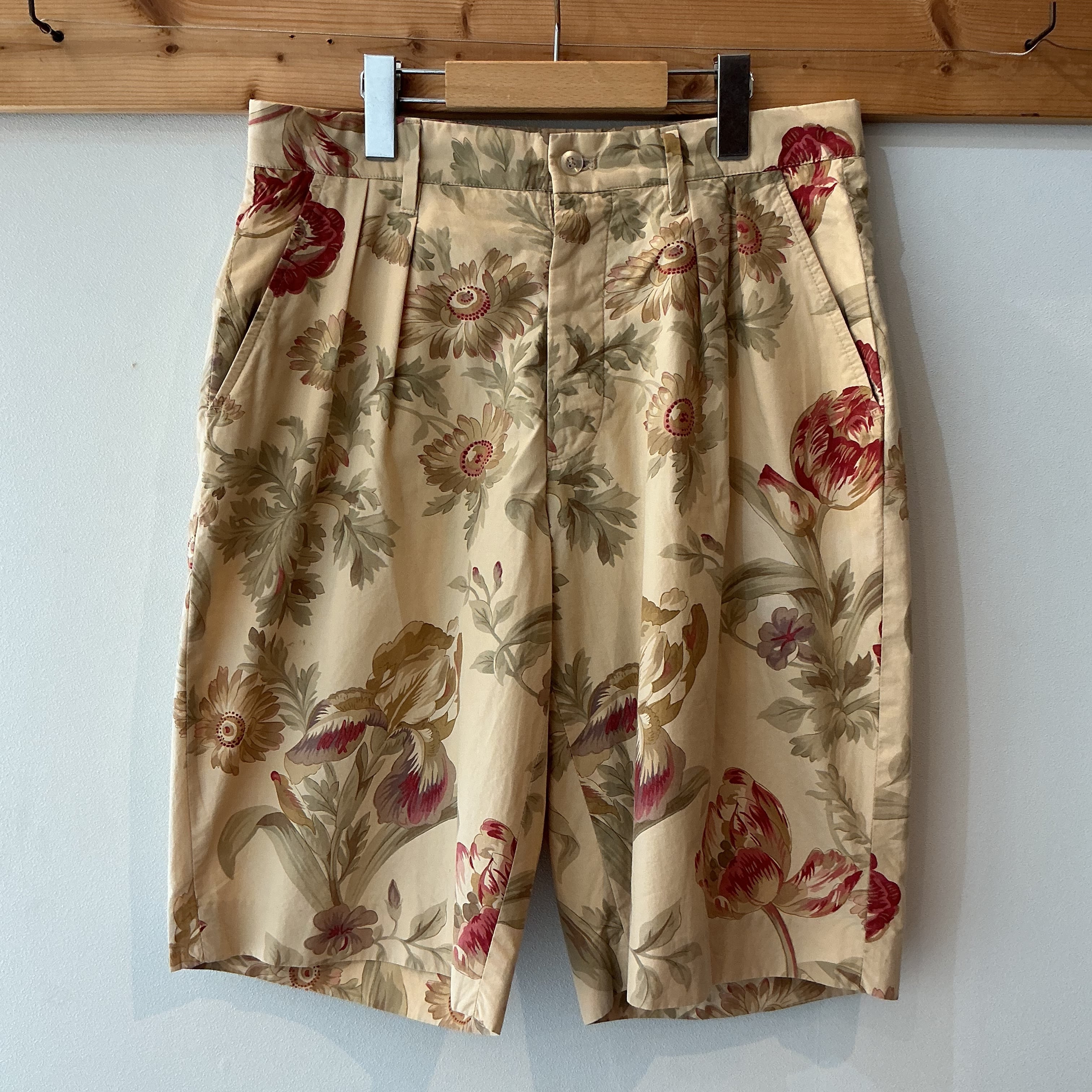 Remodel】00's Polo Ralph Lauren 花柄 ショートパンツ ベージュ