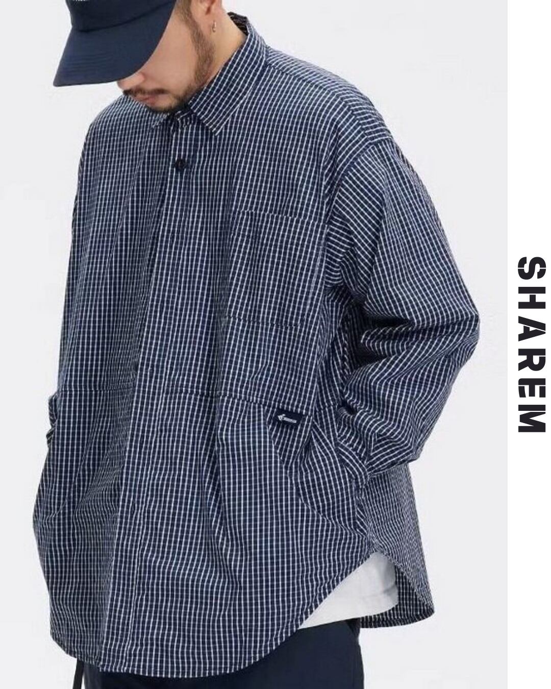 retro plaid long sleeve shirt B0061