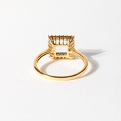 【K18 / 11号】アクアマリン x ダイヤモンド リング