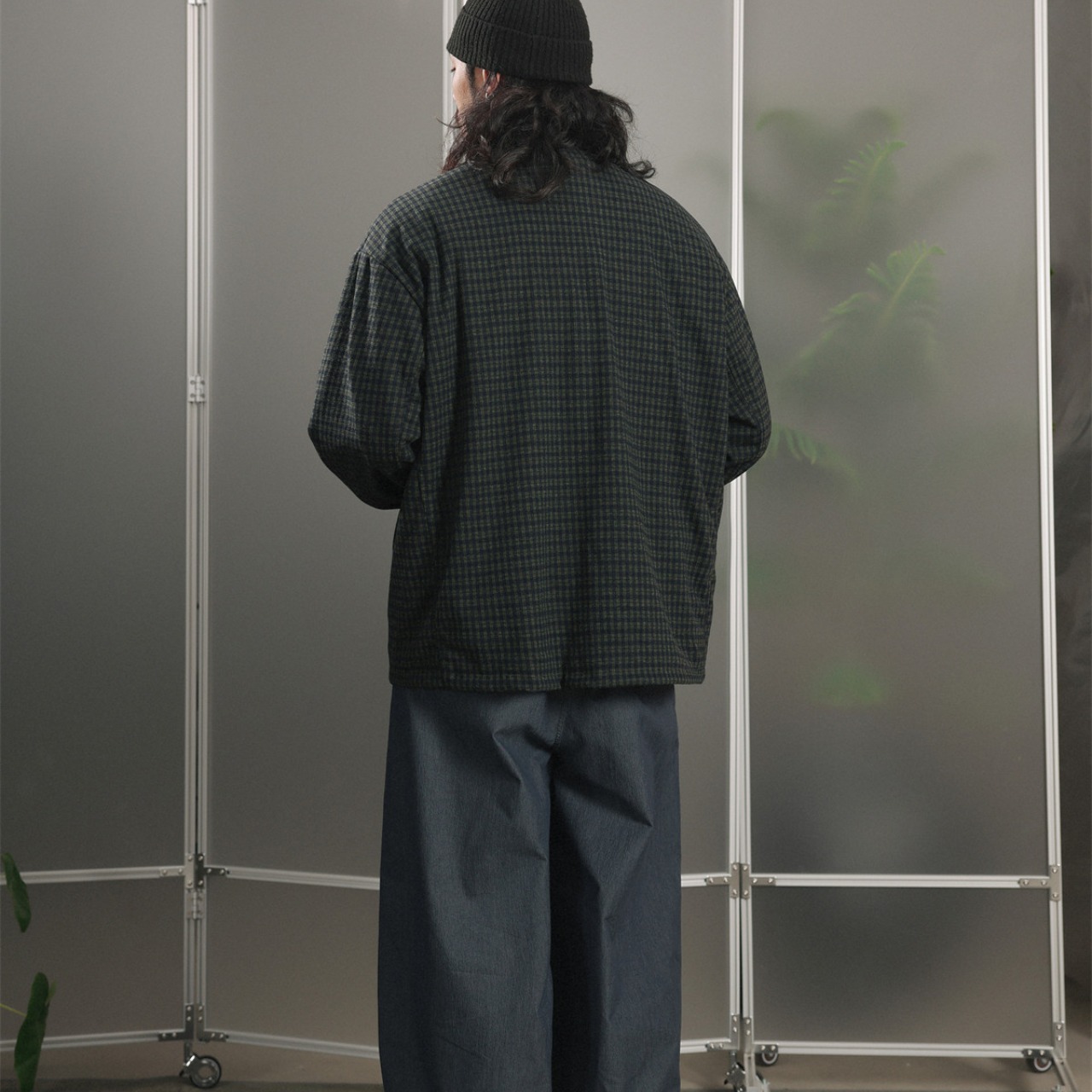 シャドーチェック・スタンドカラーブルゾン A2077 - 7