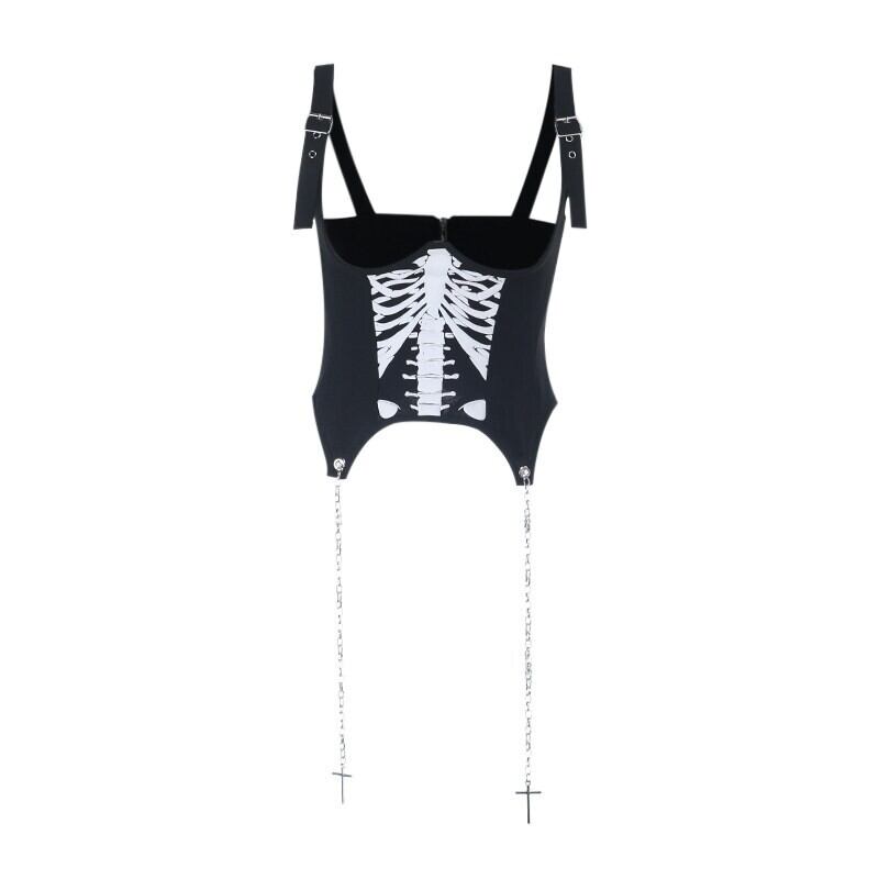 Skeleton chain bustier r0177