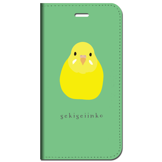 iPhone対応 スマホ 手帳型ケース インコ イエロー イラスト 動物 鳥 いんこ デザイナーズ キュート 【iPhone17 / iPhone16 / iPhone16e / iPhoneSE 他 iPhone各機種対応】 st57