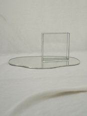 MIRROR PLATE & FLOWER VASSE SET / H10 cm