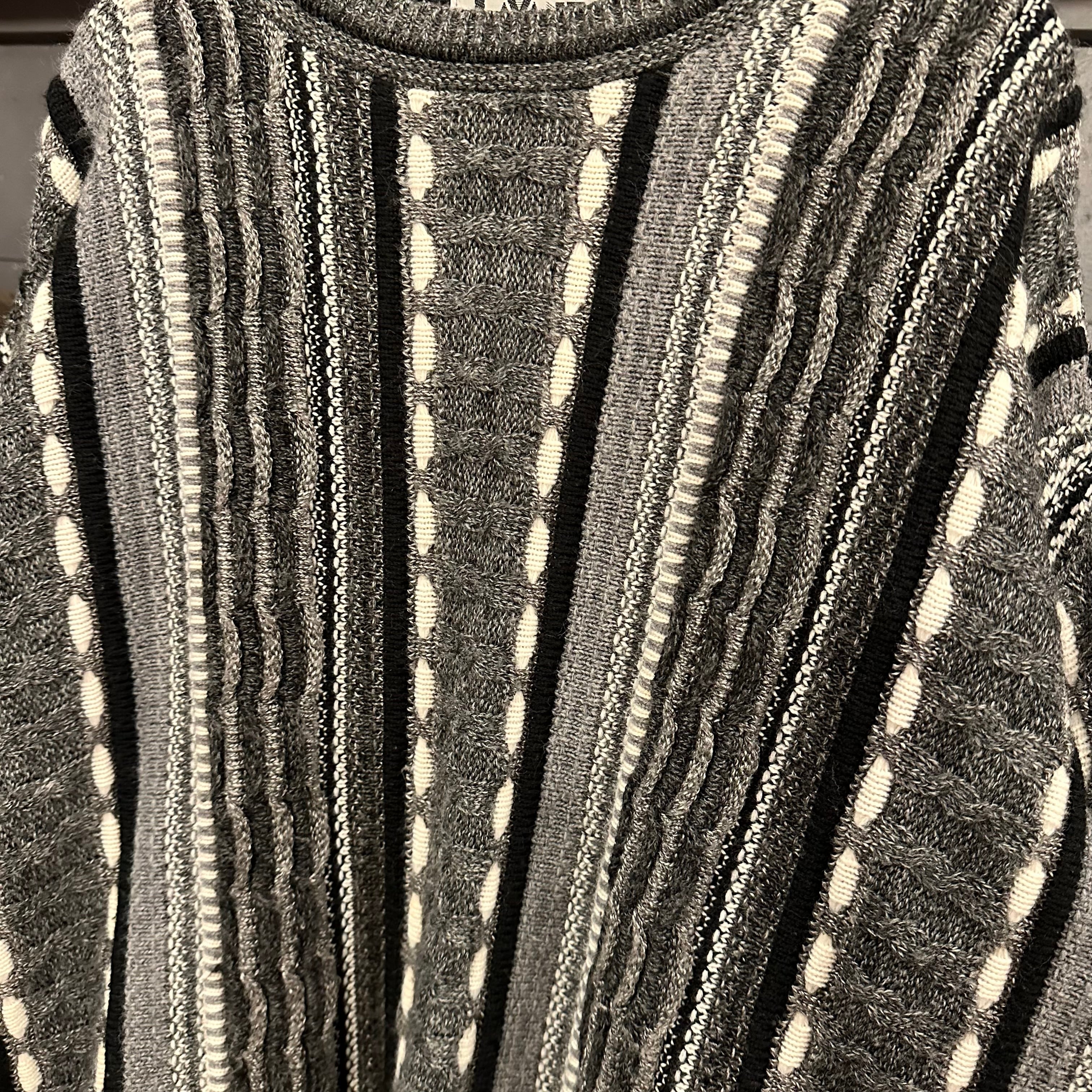 LAVANE NEWYORK 総柄　立体編み セーター　　オーバーサイズ