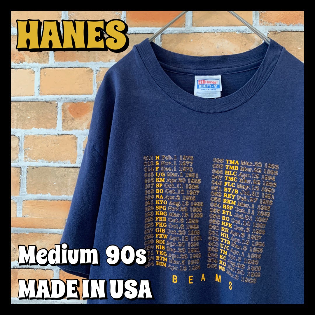 HANES】 90s ビンテージ Tシャツ USA製 BEEFY-T BEAMS バックプリント