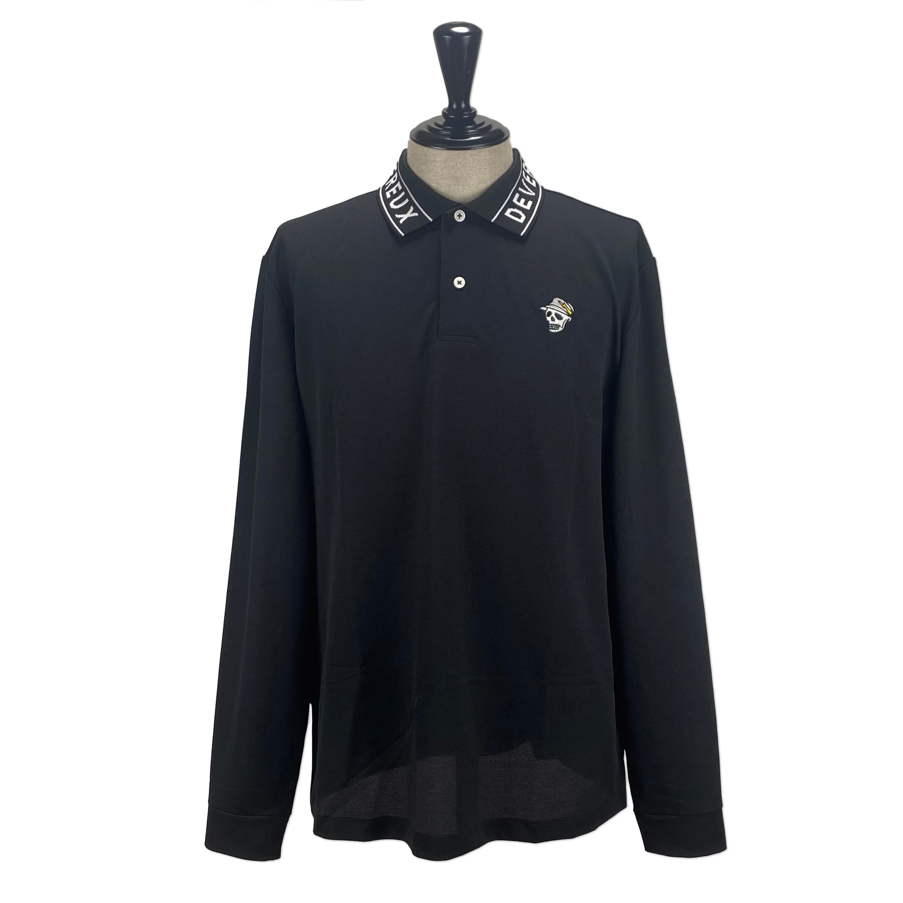 DEVEREUX GOLF】《MEN'S》DVRX Sport LS Polo(BLACK) | Sandy GOLF