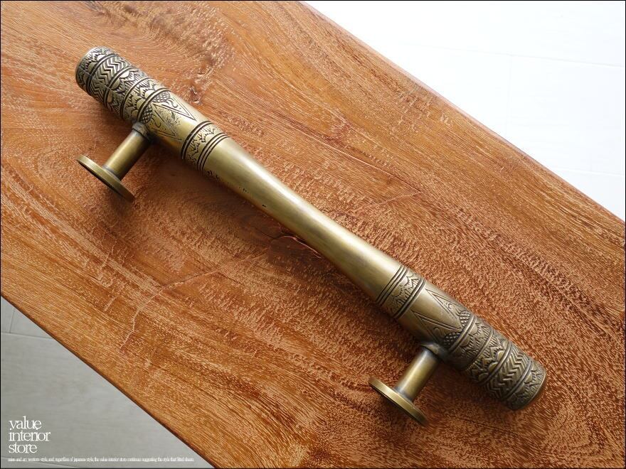 真鍮ドアハンドルAC047 ノブ ドアノブ レトロ ブラス 真鍮金物