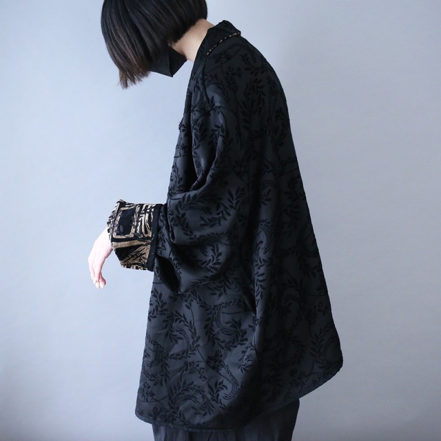 "reversible" reef art full pattern over silhouette weaving jacket