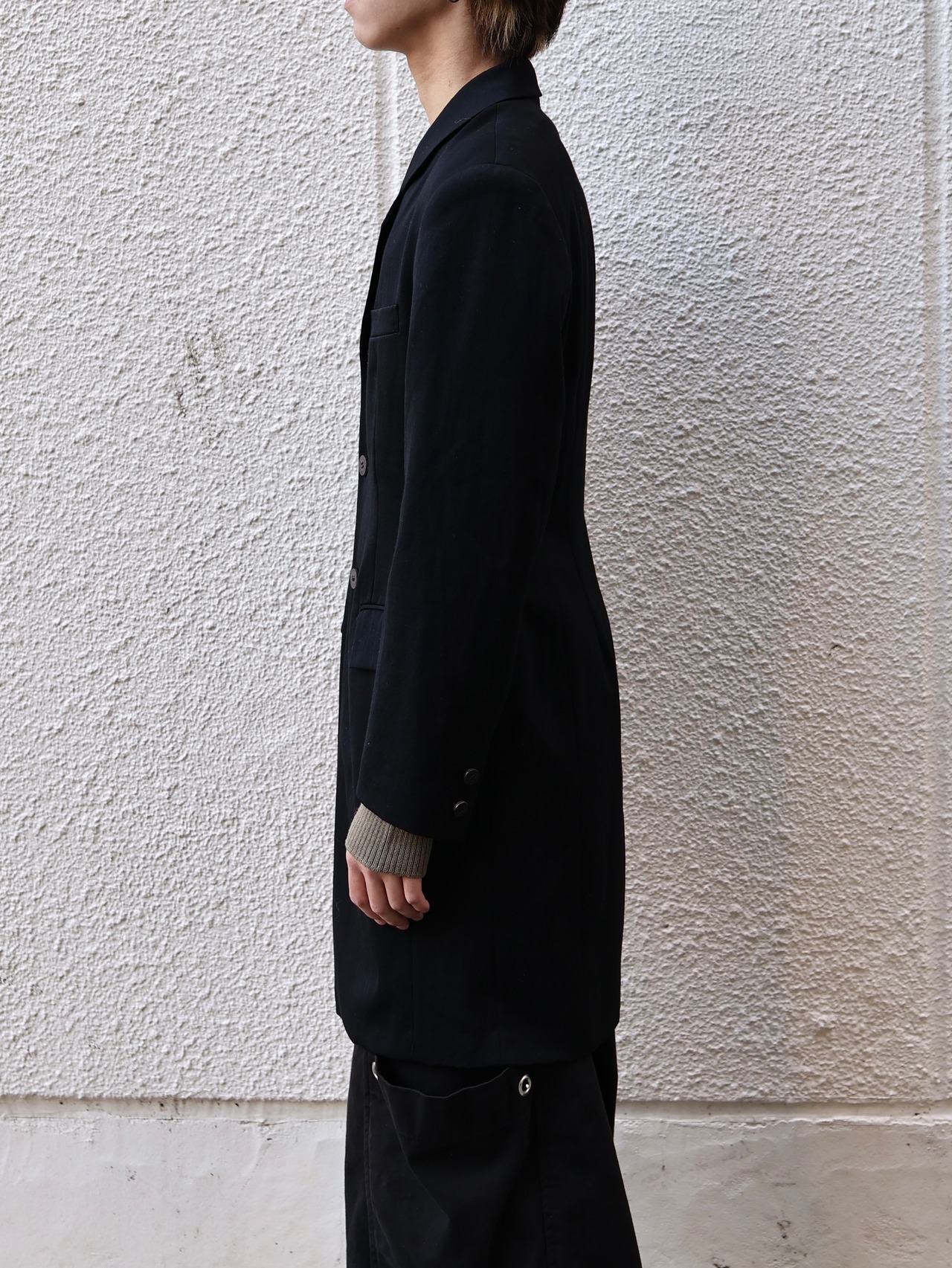 【tricot comme des garçons】minimal single long tailored jacket