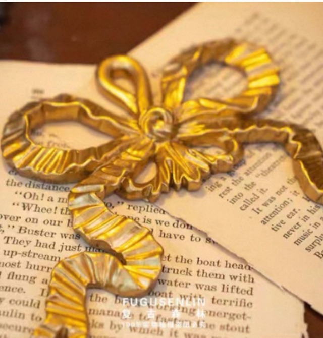 【合計5999円以上ご購入で注文可能】antique gold ribbon object アンティークゴールドリボンオブジェ