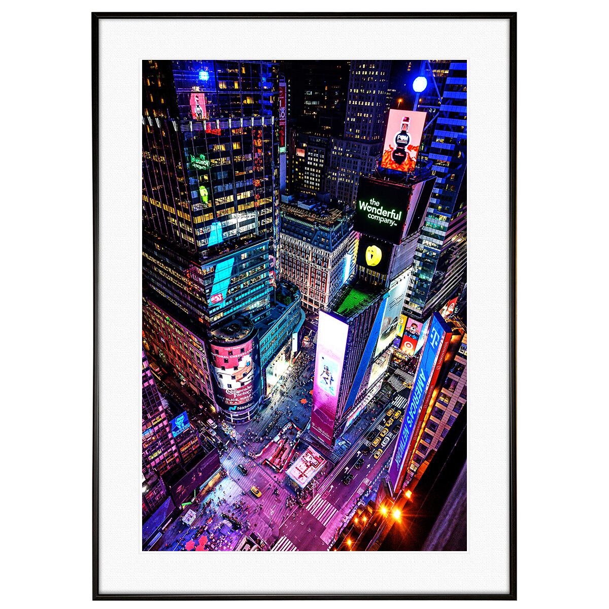 アメリカ写真 ニューヨーク タイムズ・スクエア インテリアアートポスター額装 AS0565