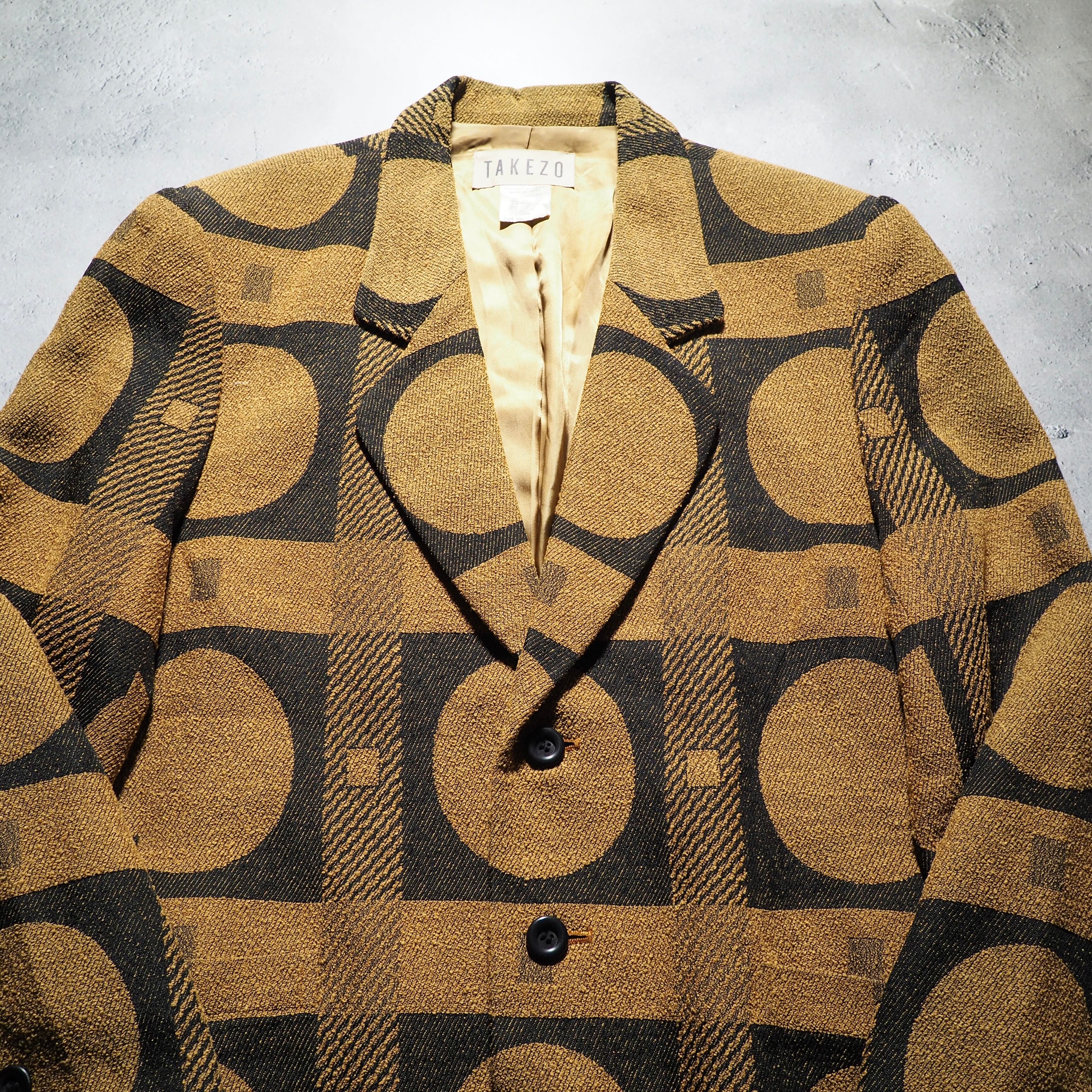 1980 - 90s ” Old TAKEZO ” Modern Contemporary art Embroidery vintage Tailored jacket