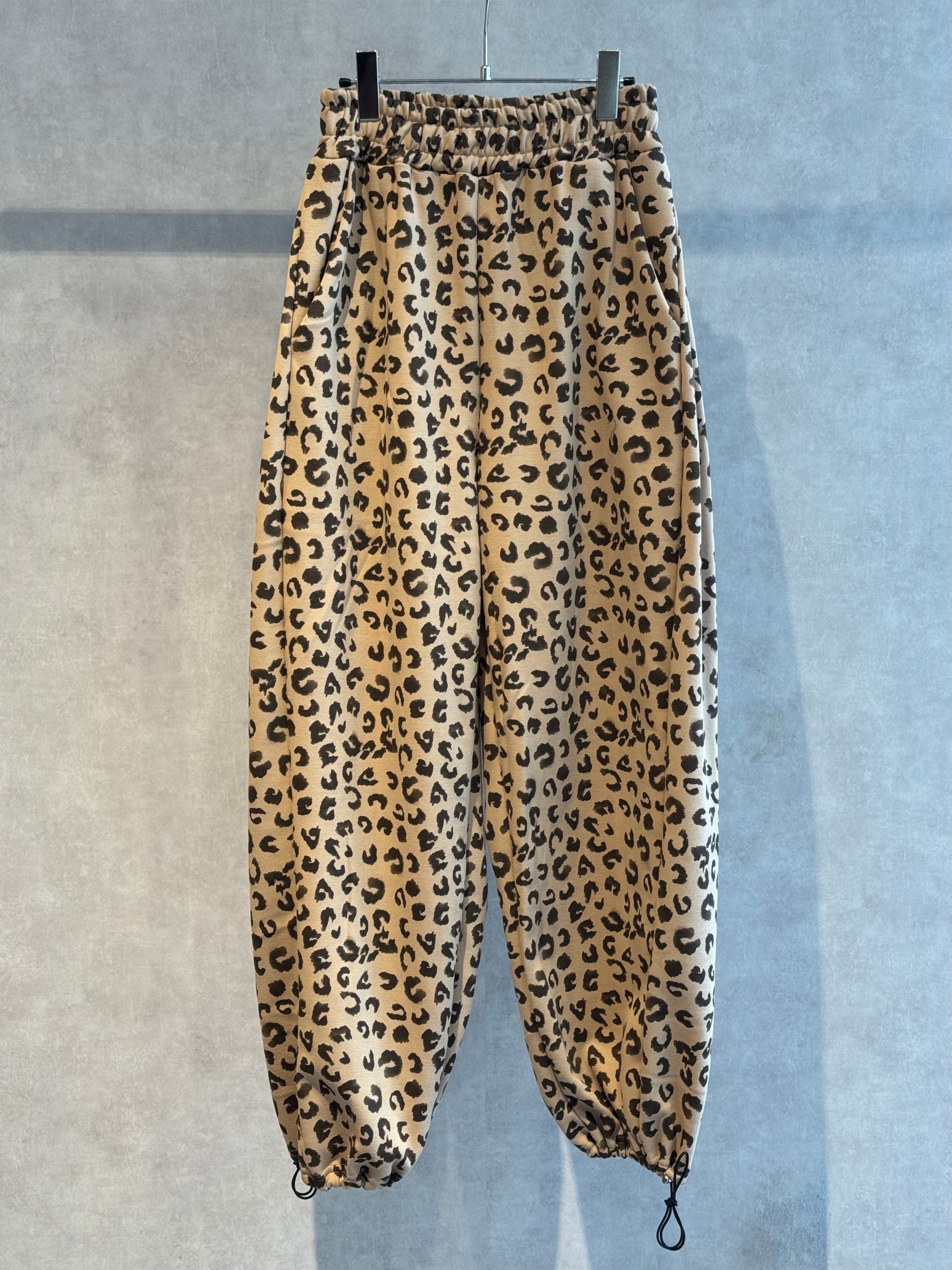 leopard fleece lining sweat pants