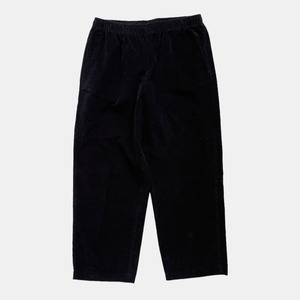 USED corduroy rubber pants (L) - black