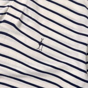 PEARLY GATES GOLF パーリーゲイツ ゴルフ ボーダー 鹿の子 半袖 ポロシャツ 4/ネイビー×ホワイト メンズ