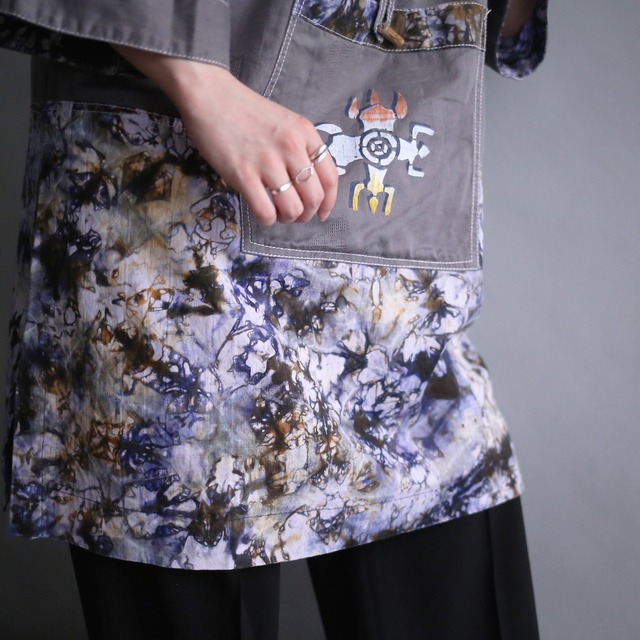 switching art graphic pattern big h/s shirt pullover