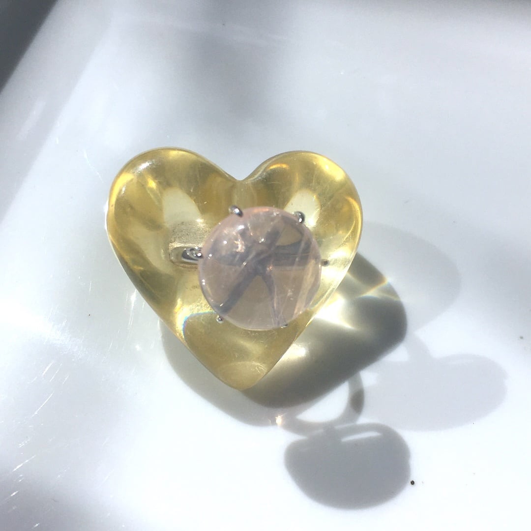 【一点物】10月の誕生石✦·.⋆Rosé Éclat ― ロゼ・エクラ ―｜薔薇色のきらめき｜天然ローズクォーツ｜silver925｜フリーサイズリング·.⋆✦