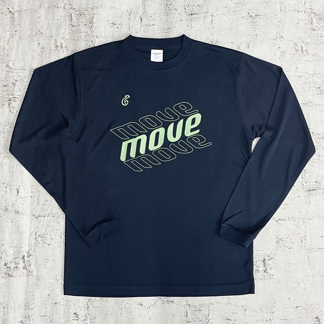 ドライロングスリーブTシャツ25LTB【navy × smoke green】