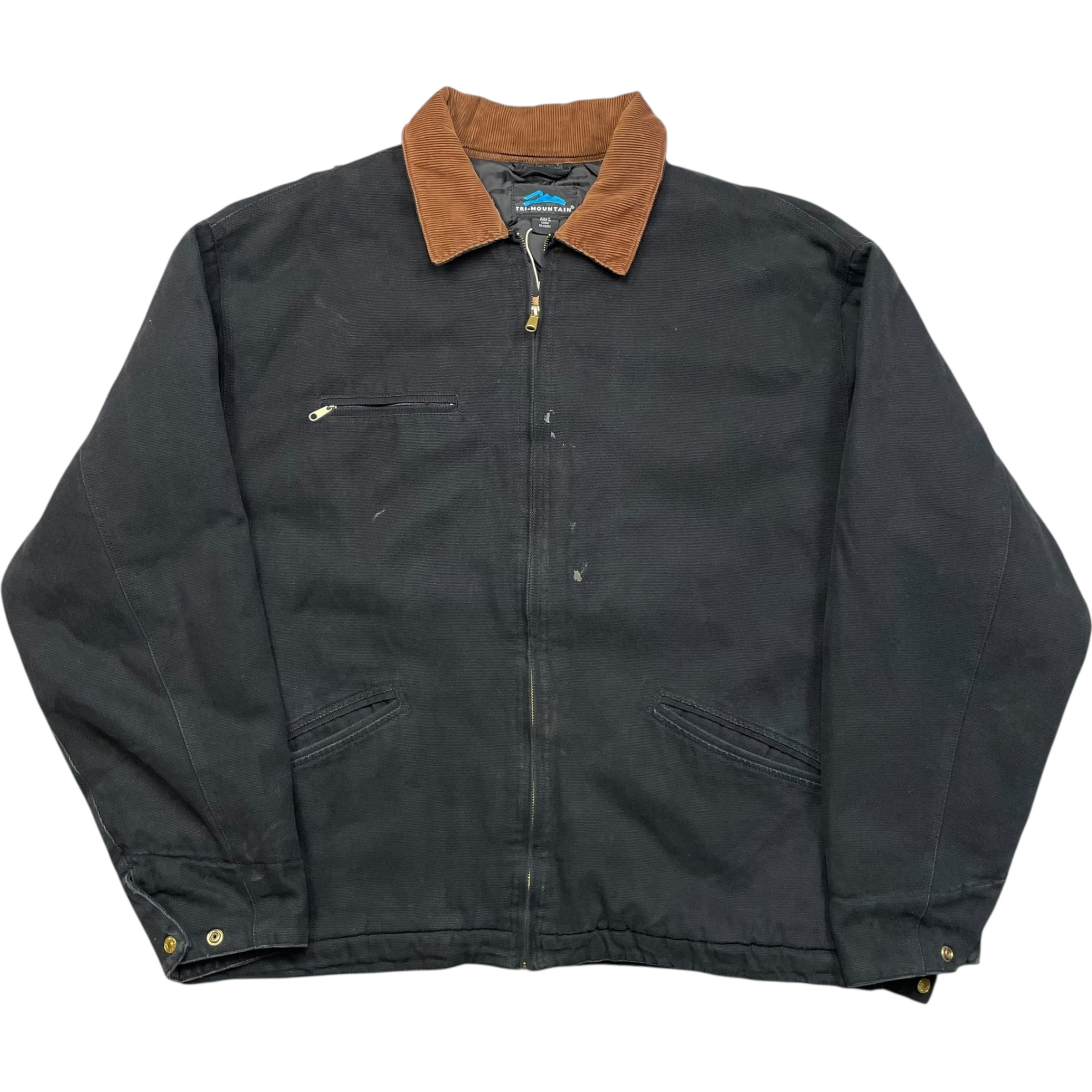 《2XL》TRI-MOUNTAIN ダックジャケット 裏キル ブラック no.9537