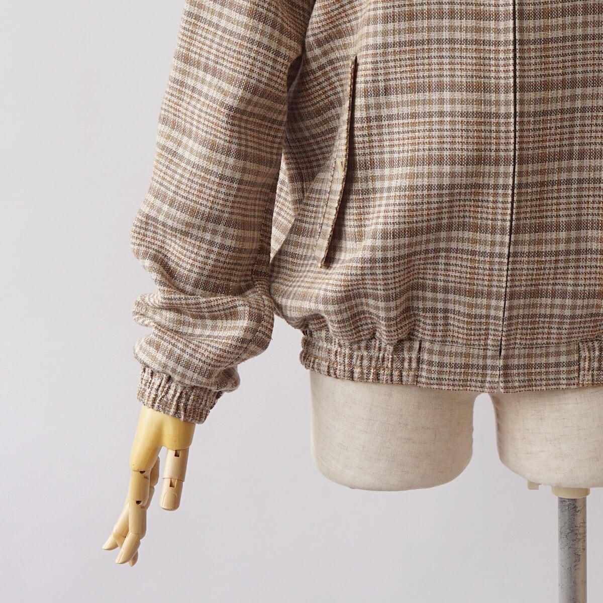 AURALEE/オーラリー・SILK LINEN NEP CHECK ZIP BLOUSON | a flat shop