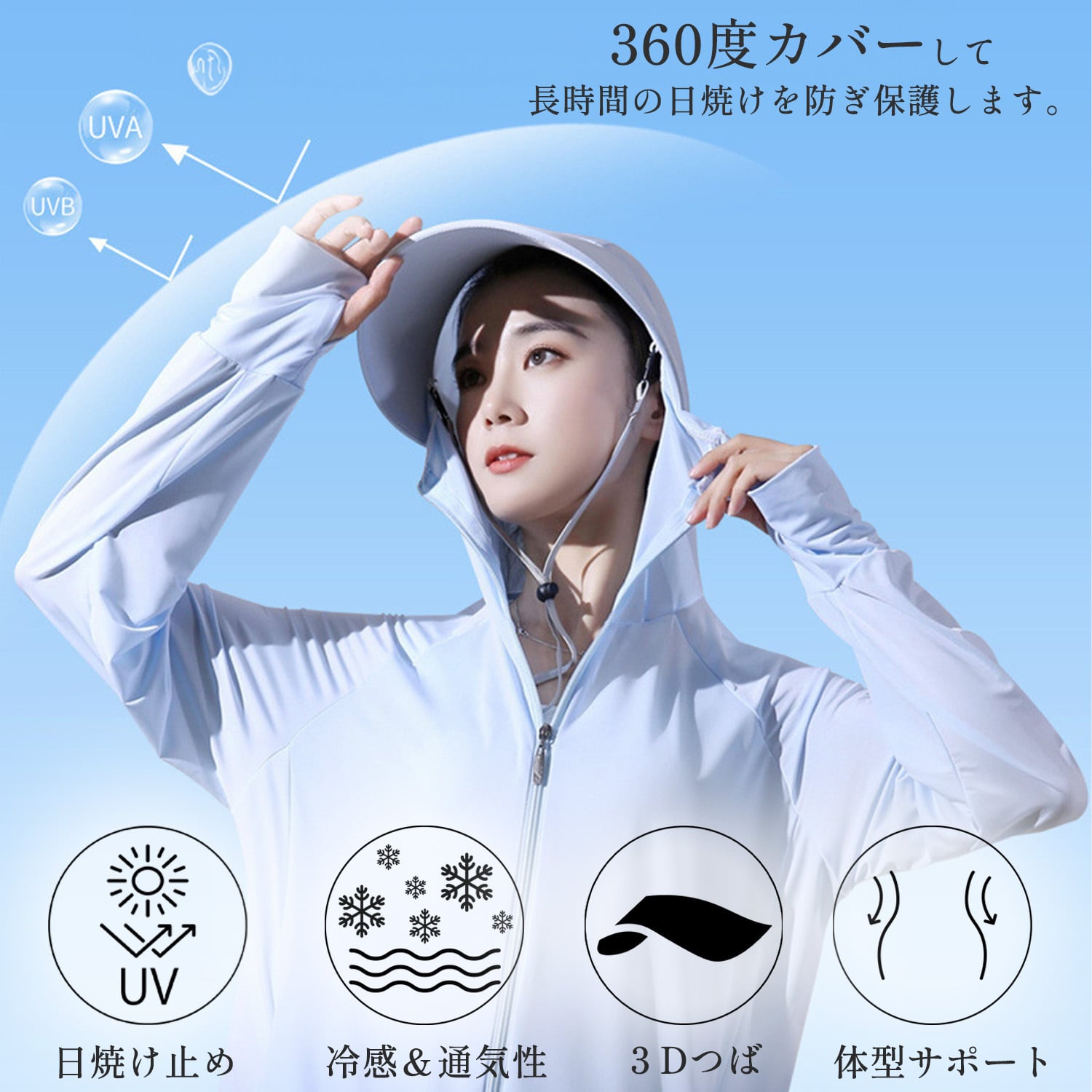 [RCL] UVカット パーカー レディース ラッシュガード 涼しい 冷感 日焼 UV パーカー ラッシュガード レディース 水着 接触冷感 涼しい UV