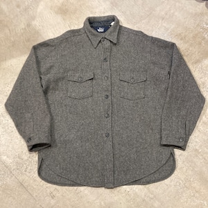 1980s WOOLRICH WOOL SHIRT GRAY