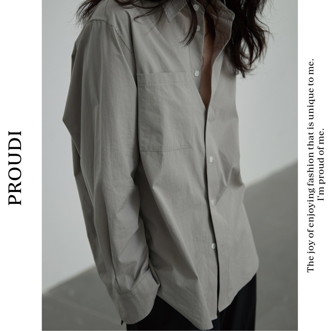 【カジュアルルーズワークシャツ】P00155