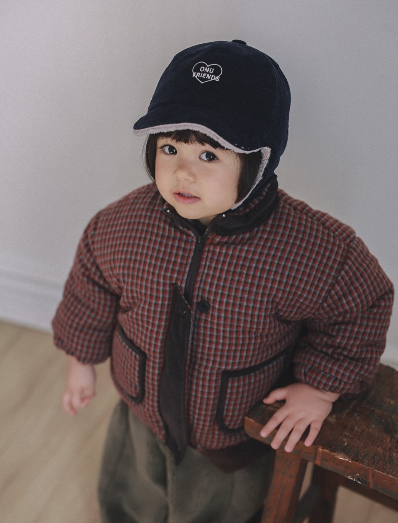 ONU［取寄］check padding jumper 26winter