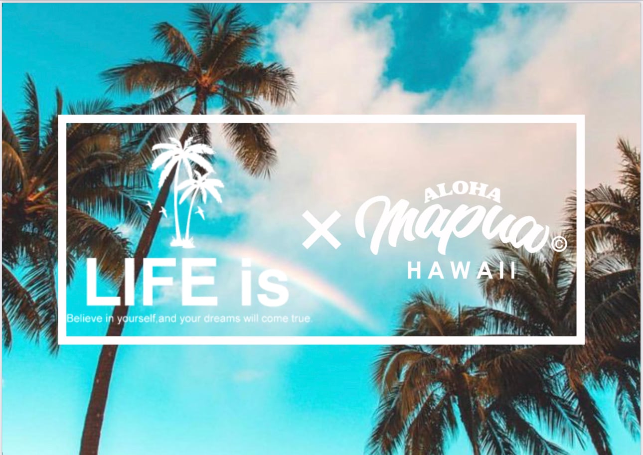LIFE is × MAPUAコラボsurf's up半袖Tシャツ¥6,500+tax