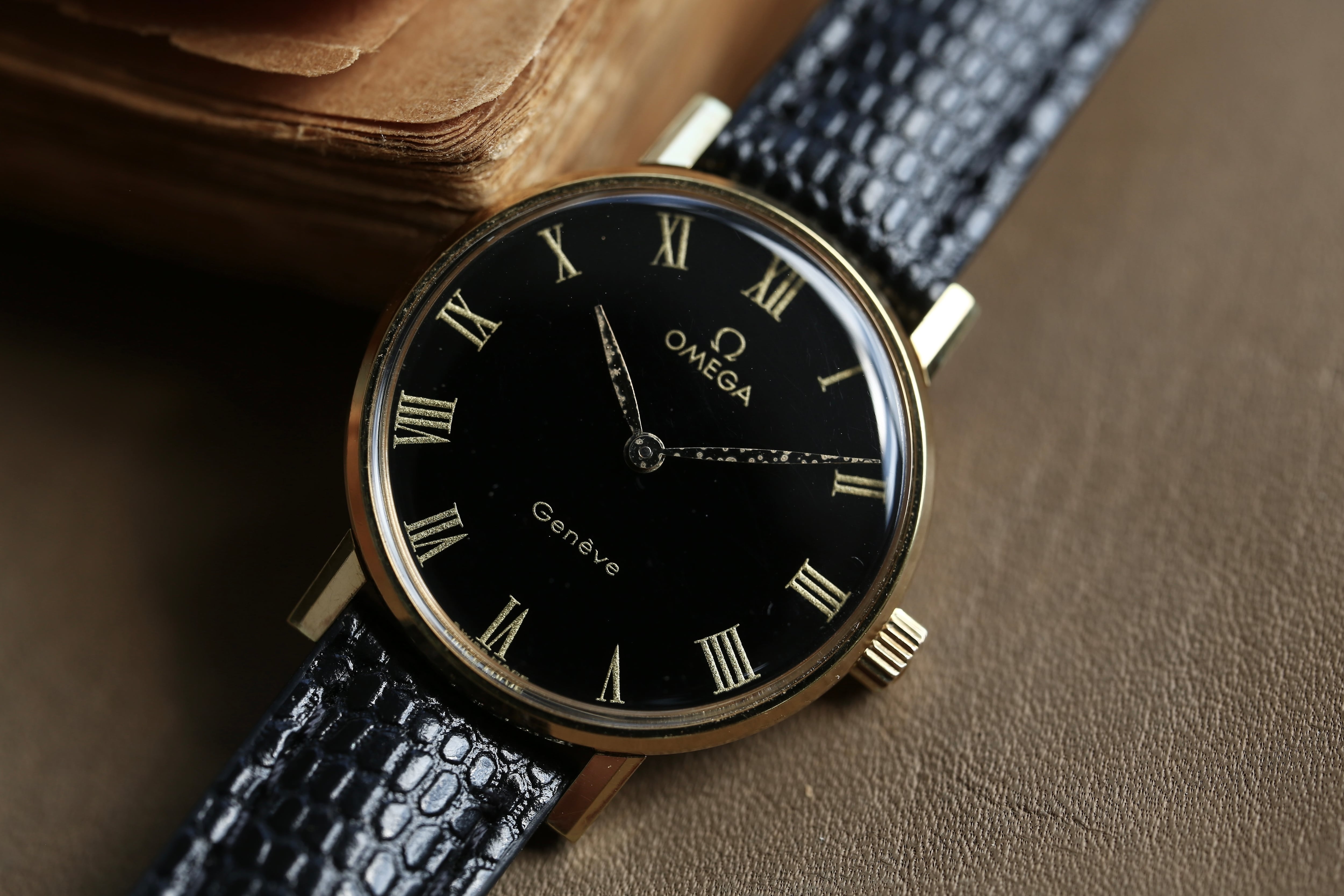 OH済 1970年製 オメガ ジュネーブ ダイナミック レディース 希少黒文字盤 OH済 1970年製 オメガ ジュネーブ ダイナミック レディース 希少