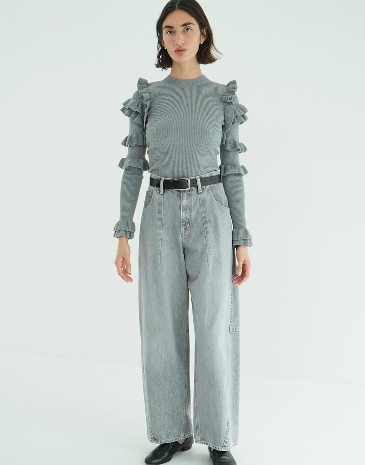 CLANE COCOON BULKY DENIM PANTS