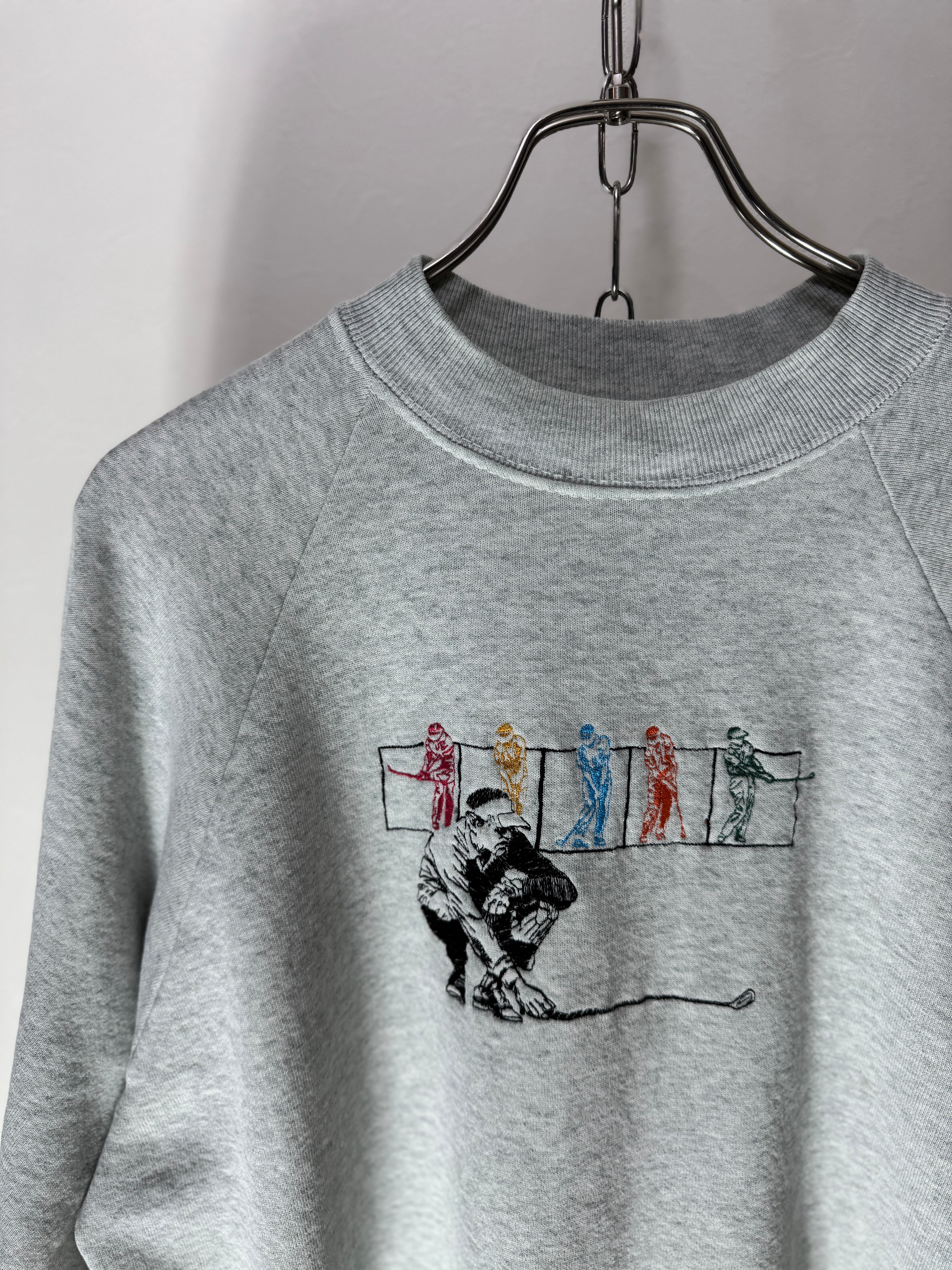 90’s USA made “Embroidered Golf Motion Art” sweat shirt