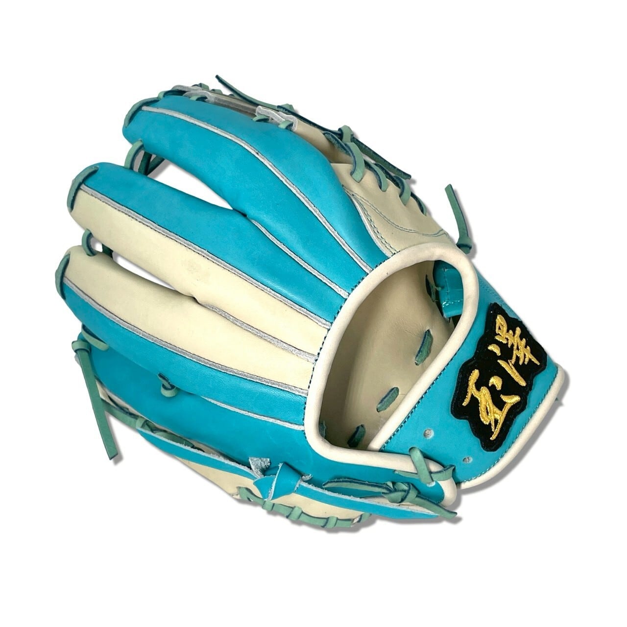 オンライン限定】 軟式内野手グローブ （本体：サックス×Lグレー 紐