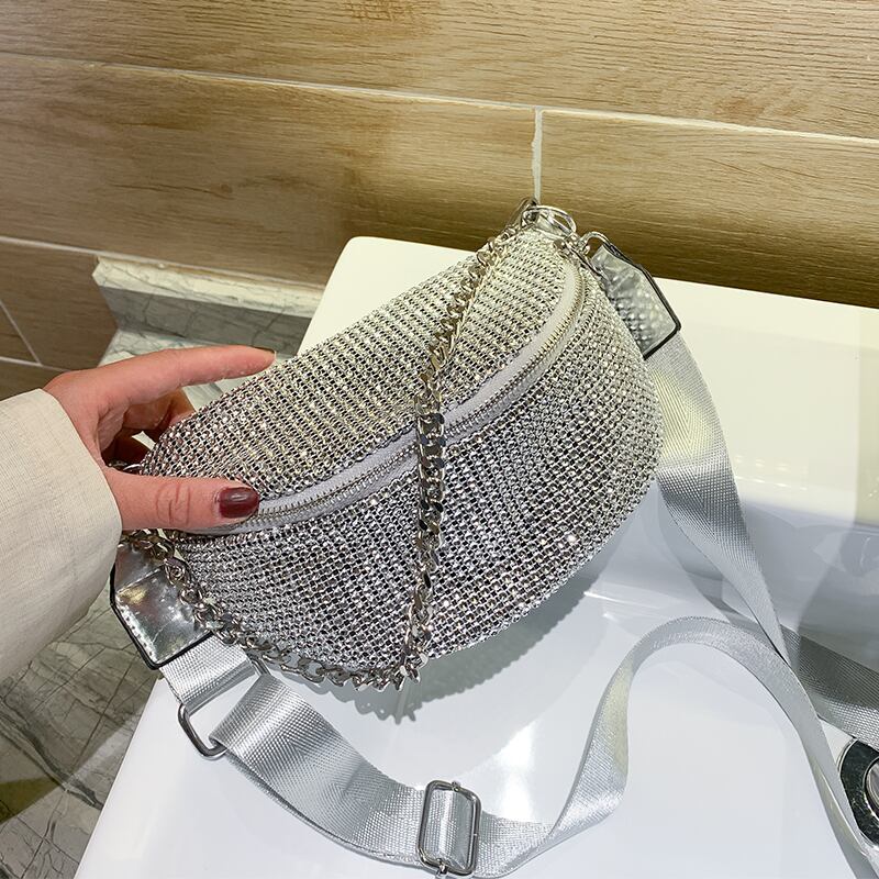 バッグレディースバッグ2020人気ニューウェーブインワイルドチェーンメッセンジャーバッグネットレッドファッションブロードバンドチェストバッグウエストバッグ Tiancai_Wing_Bag7786595