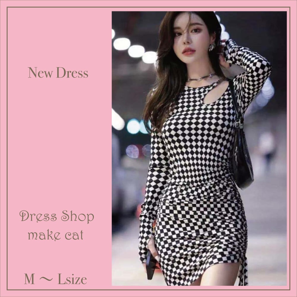 【make cat】【Happy Special Price】【即納】セクシー ストレッチワンピース スリム 少裏起毛ワンピース