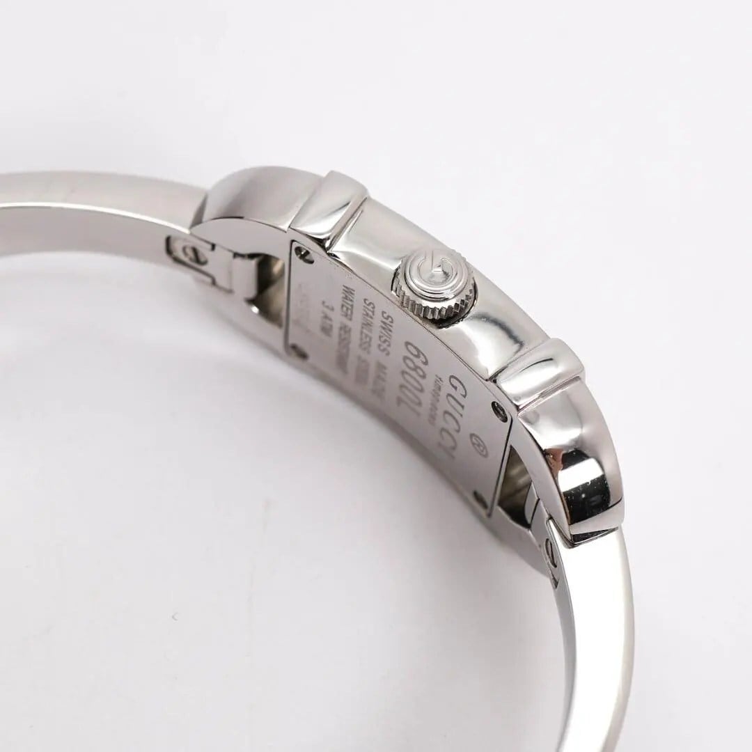 稼働 GUCCI 6800L 腕時計 GG柄 ピンク バングル 外箱 3863 | Like a