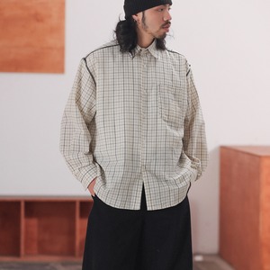 グリッドチェック オーバーサイズシャツ A2053
