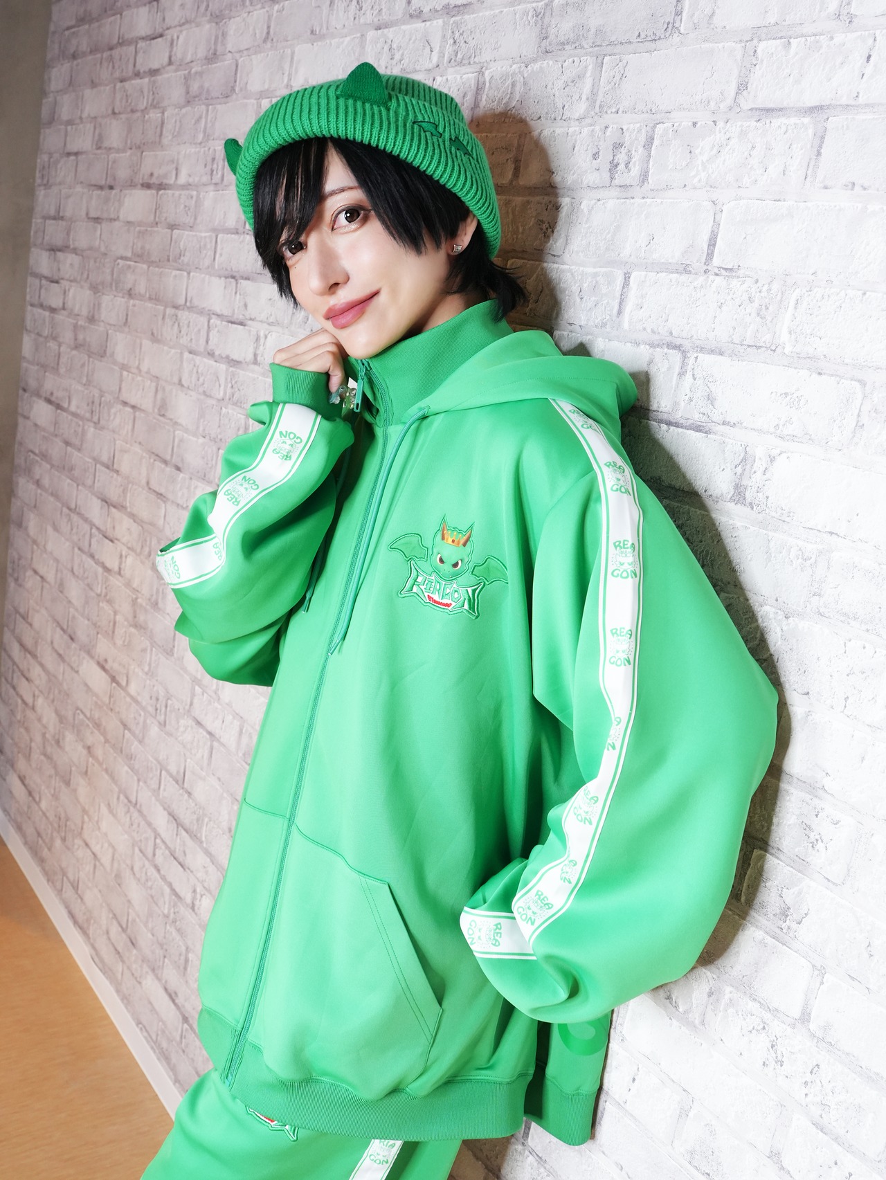 ジャージハーフパンツ　グリーン