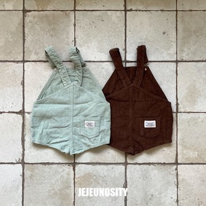 ［即納］jejeunosity corduroy short overalls