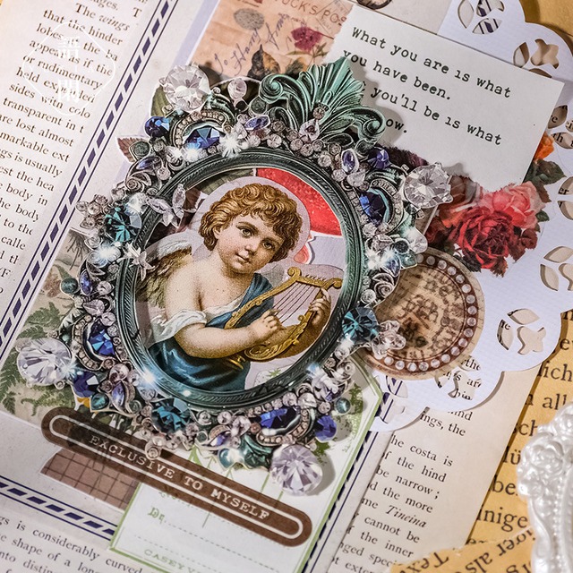 ヴィンテージ風宝石のフレーム立体ダイカット素材　5種10枚入り　星辰瑰宝（Jewel of the Stars）シリーズ[YX-10m]