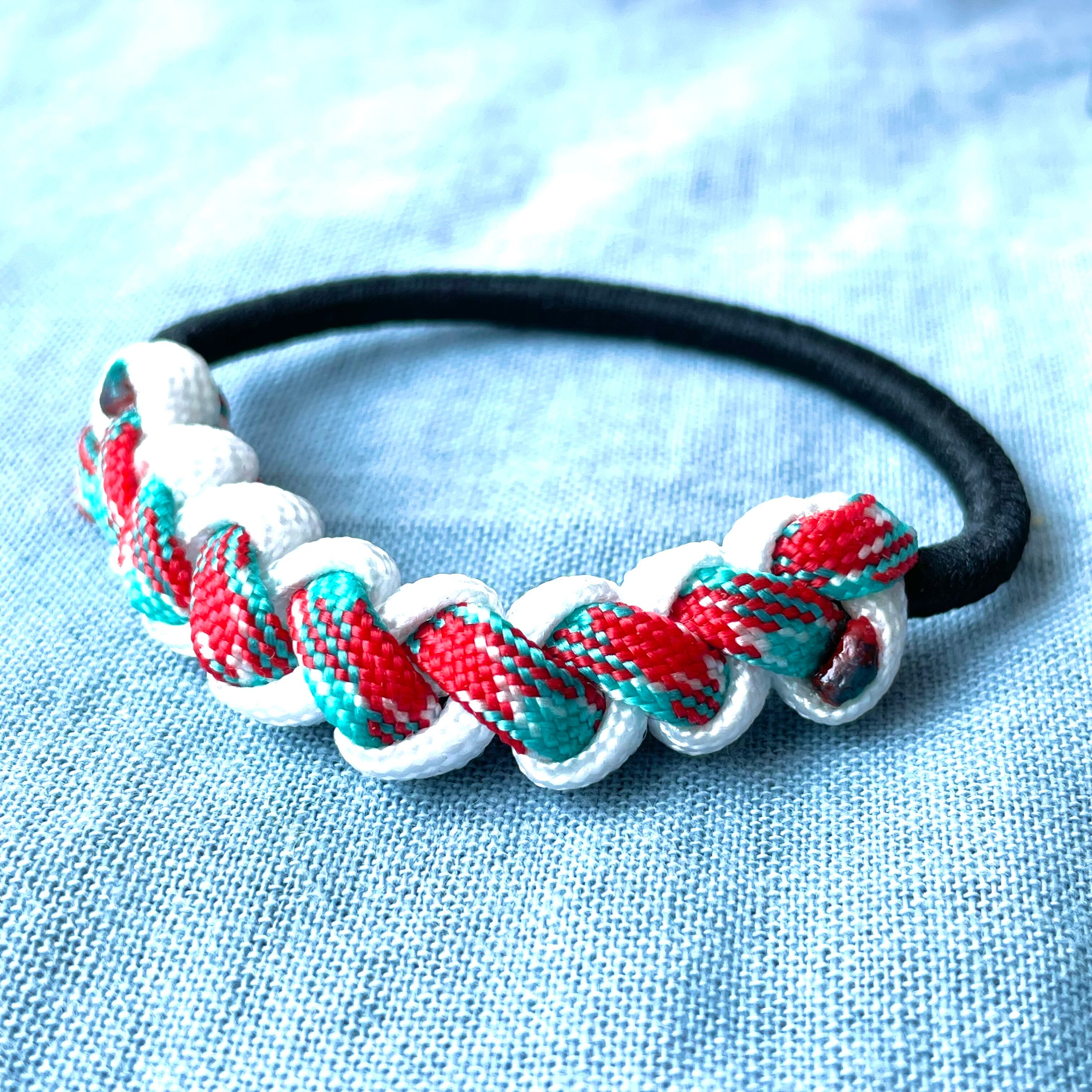 パラコード 美容師と作ったヘアゴム ブーツレース ホワイト