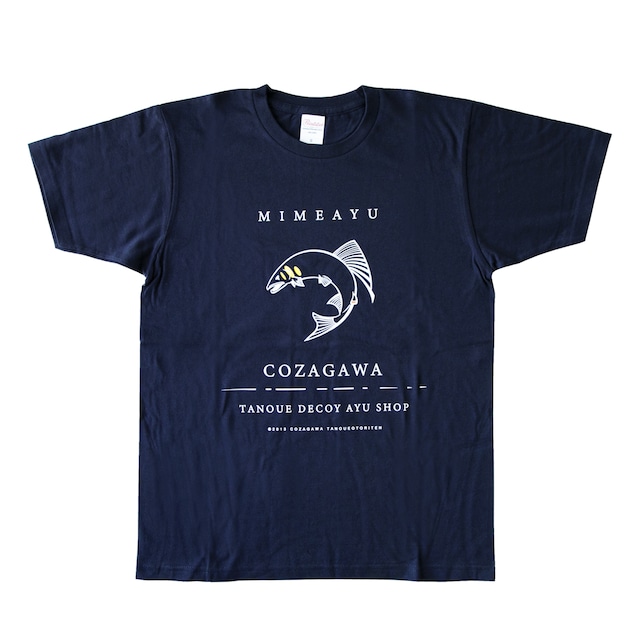 MIMEAYU - COZAGAWA（紺色：綿） ［美女鮎Tシャツ］