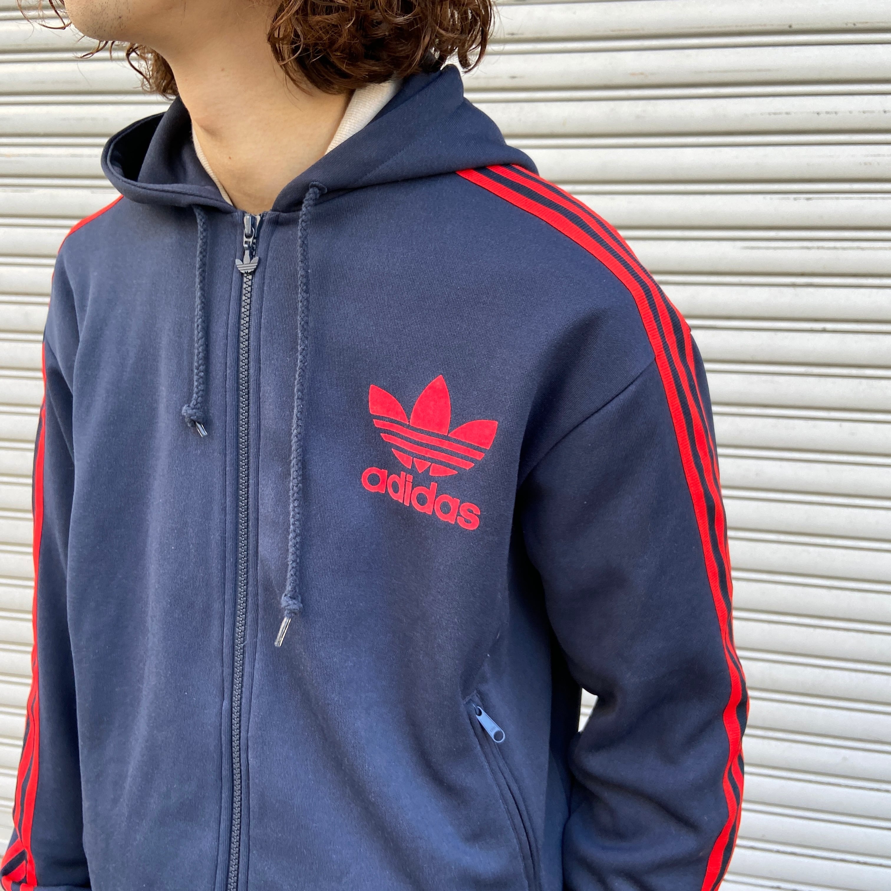 送料無料』adidas アディダス スウェットパーカー L 三つ葉 ライン