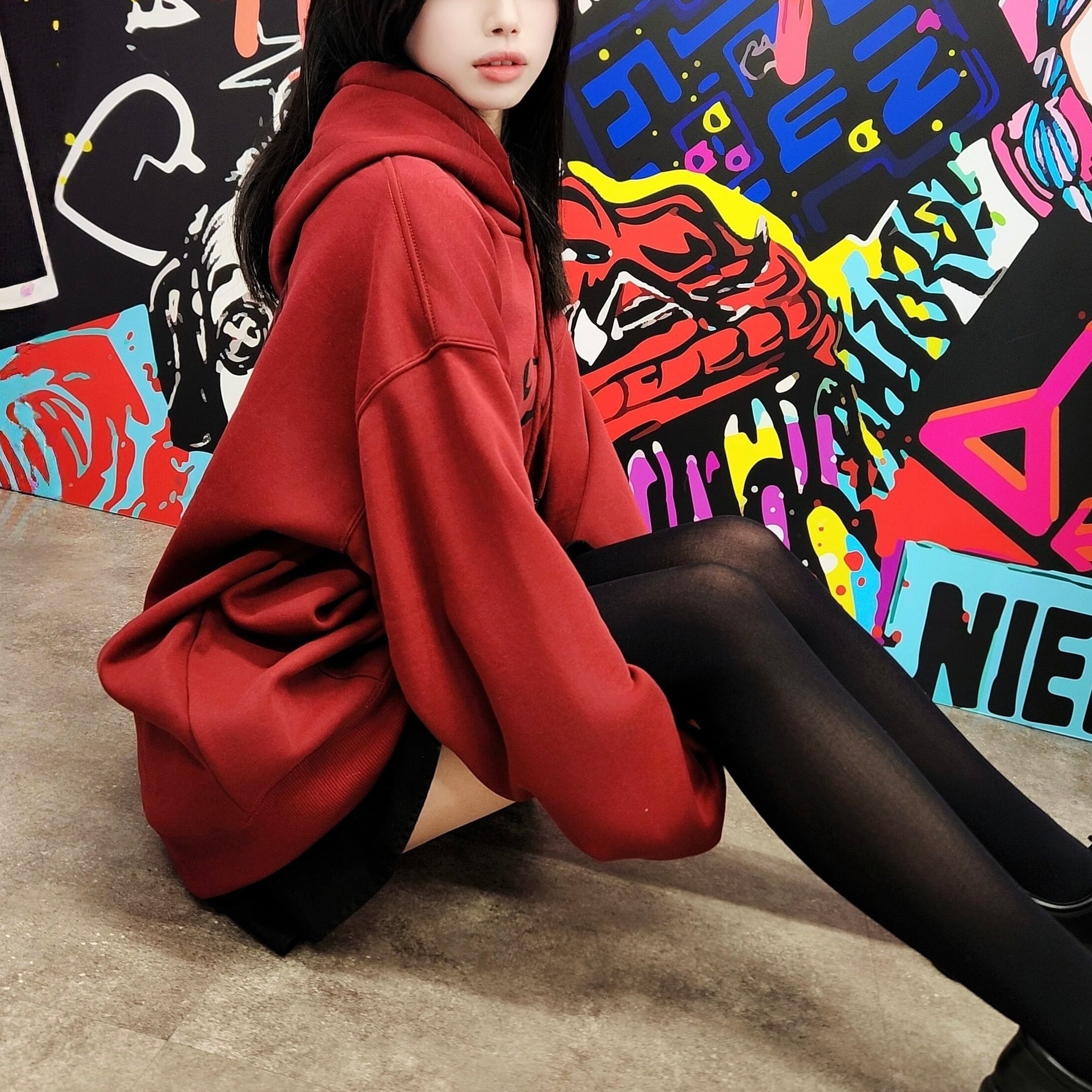 BUCK WING RED FLEECE HOODIE【月齢×十字架】 | NIER CLOTHING
