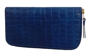 RE.ACT Croco Indigo Round Fastener Long Wallet